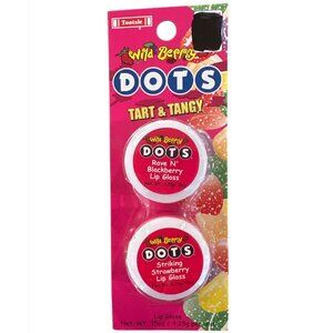 2003 Lotta Luv DOTS Rave N Blackberry & Striking Strawberry Lip Gloss Balm RARE!